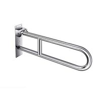 QXINGIA Bathroom Handrail Folding Safety Barrier Free Stainless Steel Elderly Pregnant Women Booster Wall Hanging Handrail,Silver