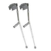 Medline MDS805160 Aluminum Forearm Crutches, Tall Adult (Pair of 2 Crutches)