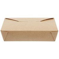 50 Pack - Eco Friendly Disposable Kraft Paper Take Out Food Container - Sturdy Leak & Grease Proof Microwavable Take Away Boxes, Restaurant-Ware (49 oz)