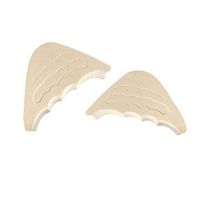 1 Pair Toe Filler Foot Brace Pads,7.2x3.5x1.6cm Rubber Shoe Filler for Too Big Shoes for Women Men Unisex Pumps Flats Sneakers(Black/Flesh Tint)