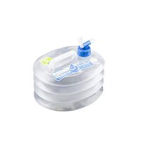 LIOOBO 5L Outdoor Water Bucket Foldable Camping Container with Tap Camping Water Bottle