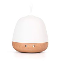 Essential Oil Diffuser 180ML handmade Ceramic&Beech Wood Aromatherapy Humidifier with adjustable mist mode&night light, waterless auto shut-off and timing set, silent fan. ZEIGGA LAB