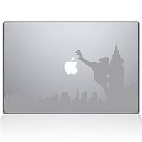 The Decal Guru 2071-MAC-13A-S King Kong City Skyline Decal Vinyl Sticker, 13" MacBook Air, Silver