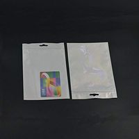 Bluemoona 20 Pcs - 200x120mm Resealable Cello Bags Poly with Hang Holes Tag Zip Sleeve OPP DIY Self