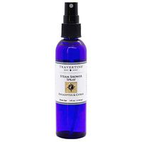 Travertine Spa Steam Shower Spray | Eucalyptus & Citrus | Shower Aromatherapy | Sinus and Congestion Relief | Steam Room Spray | 100% Natural Eucalyptus Oil | 4 oz.