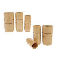 dailymall Professional Cupping Set (6/Pack) - Bamboo Cups for Face Body Cupping - Vacuum Cupping & Massage Cups - Suction Wood Cups - 3 Different Sizes