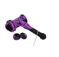 JYH-U Long Rod Hammer Pipe,Eco-Friendly Color Tube with Cigarette Case and Spoon7.09in (Color : Black Purple)