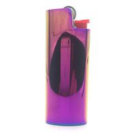 Lucklybestseller Metal Lighter Case Cover Holder Rainbow Color For BIC Mini Size Lighter J5