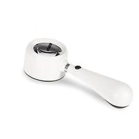 ElectroOptix Hmhope 5X Elder Handheld Magnifying Glass Comfort Handle with LED Lights Acrylic Lenses 45mm Reading Jewellery Hobbies Crafts