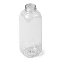 Clear Square IPEC PET Bottle - 16 fl oz - No Cap