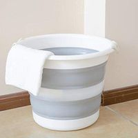 Bulary 30L Foldable Thick Bucket with Large Capacity,BPA Free Design and Sturdy Handle for HikingPortable Premium Collapsible Basket for Water Storage Home Laundry Bath