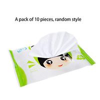 NNLOUGINY 10Pcs Disposable Spunlace Wet Wipes Travel Tissues Unscented Moisturizing