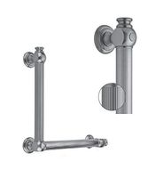 Jaclo G61-12H-16W-RH-ACU Straight Reeded with End Caps Grab Bar, Black Nickel