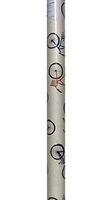 Bella Lux Bicycles Continuous Premium Gift Wrap Wrapping Paper Roll, Ivory