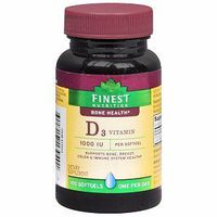 Finest Nutrition Vitamin D3 1000 Iu Softgels 100 ea