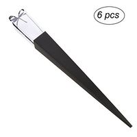 OULII Flower Gift Box Single Rose Flower Packaging Box for Valentine's Day, Wedding Anniversary, Mother's Day and Birthday Gift,Pack of 6(Black)