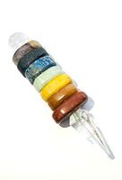 CRYSTALMIRACLE Seven Chakra Generator Wand Crystal Healing Metaphysical Gemstone Reiki FENG Shui Gift Positive Energy Peace Health Wealth Success Spiritual Meditation Aura