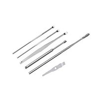 Grey990 6Pcs/Set Ear Pick Set Stainless Steel Spring Spiral Spoon Design Remover Cleaning Tool