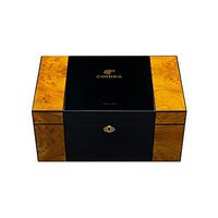 YX Cigar Box - Portable Cigar humidor Constant Humidity humidified Cedar Cuban Cigar Box (Color : Black)