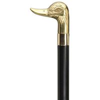 Unisex Duck Head Cane Black Maple, Solid Brass Handle  -Affordable Gift! Item #HAR-9112108