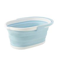 Liveday Foldable Mop Bucket Collapsible Portable Wash Basin Dishpan with Handle for Outdoor Person During Camping, Hiking and Home
