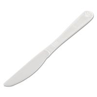 General Supply GENHYWKN Heavyweight Cutlery, Knives, Plastic, White, 1000/carton