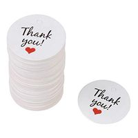 100Pcs Round Paper Gift Tags, for You/Thank You/Handmade Wedding Party Favor Gift Tags DIY & Gift Wrapping Craft Hang Tags(#2)