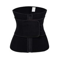 Women Waist Trainer Belt Waist Cincher Trimmer - Slimming Body Shaper Belt - Sport Girdle Belt Zipper Corsets (Black, XXL)