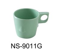 Yanco NS-9011G Nessico Coffee/Tea Cup, 8 oz Capacity, 2.75" Height, 3" Diameter, Melamine, Green Color, Pack of 48