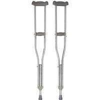 Sisyria Pair of Underarm Crutches, Height Adjustable Axilla Crutches Mobility Aids with Soft Handgrips, Durable Walking Sticks for Patients of Lower Limb Injury,Gray