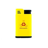 Refillable Windproof Jet Flame Lighter with Logo (Yellow)