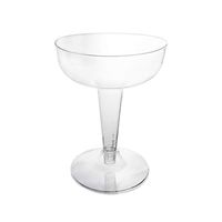 Party Essentials CHAMP4-10/40 Hard Plastic Two Piece 4-Ounce Champagne Glasses, 40-Count, Clear