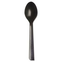 ECO-PRODUCTS, INC EPS113 100% Recycled Content Cutlery, Spoon, 6quot, Black, 1000/Carton