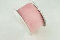 BJM Collection 1-1/2" X 25 Yard Plain Organza Ribbon Art & Sawing Craft Party Favor Gift Wrapping (Light Pink)