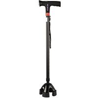 CW&T WW Lighting Crutches Multi-Functional with Lights Intelligent Radio Aluminum Alloy Walker Four-Foot Crutches
