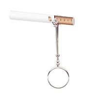 Lzttyee Elegant Rose Design Lady Smoker Cigarette Holder Ring Protect Your Fingers (S, Silver)