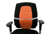 BackPainHelp Backboard - Adjustable Chair Lumbar Support – Relieves Back Pain, Improves Posture | Ideal for Car use, Comfortable for All Types of Chairs (Orange)