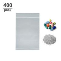 Pill Bags | Pill Pouch,2 by 3-Inch(Pack of 400) Disposable Travel Zip Lock Poly Bags,Clear Resealable Pill Baggies to Hold Liquid Solid Powdered Medicines