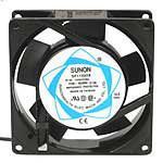 SUNON SF11592A-1092HBL-GN Tubeaxial Fan with 12" Lead, 37 CFM, 115 VAC, Ball Bearing, 40 dBA, 92 mm L x 92 mm W x 25 mm H