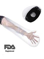 Weiky Waterproof Adult Arm Cast Protector for Shower, Keep Bandages & Casts Dry Protector Bath Reusable Watertight Protection to Broken Hands, Wrists, Fingers Wounds & Burns, Black (Long Arm), Clear