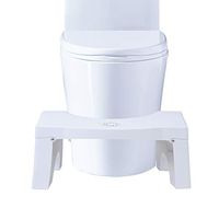 Dporticus Folding Bathroom Toilet Stool Squatting Stool Easy Storage Plastic with Aromatherapy Hole Fits All Toilets