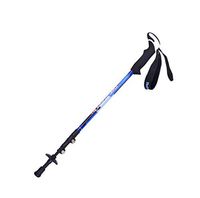 LSY@ Trekking Pole, External Lock Carbon Portable Telescopic Cane Three Quarters Crutch Outdoor On Foot Mountain Climbing   Colorful Blue