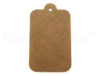 100 CleverDelights Kraft Gift Tags - 3" x 1.75" inch - Round Top Hang Tags - For Gifts, Crafts, Party Favors, Price Tags - Thick Heavy Duty - 3 Inch