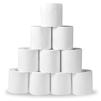 10 Roll Soft White Toilet Tissue Paper Roll,3Ply Toilet Paper Hand Towels Rolls,Hollow Replacement Roll Paper for Kitchen Bath Toilet Roll Paper