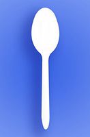 Wow Plastics Inc. Heavy Weight 7" Souper Spoon - White Pp - 2/500 (1,000/Case)