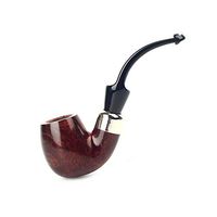 Luxury Handmade Tobacco Smoking Pipe Set Windproof Briar Wood Bend Cigar Cigarette Pipes Gift Case Packaging Smoking Accessories Dad Gift B1003