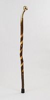 Handcrafted Wood Walking Cane - Made in the USA by Brazos - Twisted Hawthorn Hame Top - 37 Inches