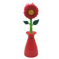 Sunflower Kitchen Brush Cleaning Tool Multi-funtion Dish Washing Brush Kitchen Bathroom Gadgets Tool (red)