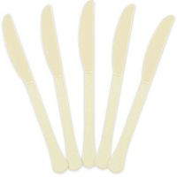 Extra Heavy Weight Plastic Knives | 20ct (Vanilla Creme)