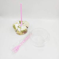 8oz/120z/14oz-50sets Souffle Dessert Cups， Clear Plastic Cups for Pudding cheese Ice Cream，Clear Plastic Disposable Portion Cups With Lids (8oz Round cup 50 sets)